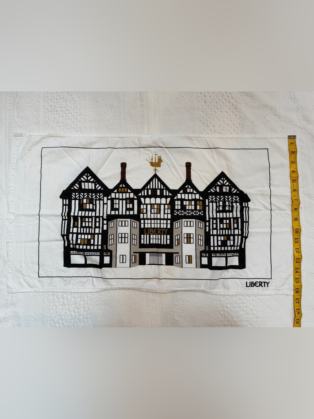 Liberty of London Tea Towel Black White - Picture 6 of 6